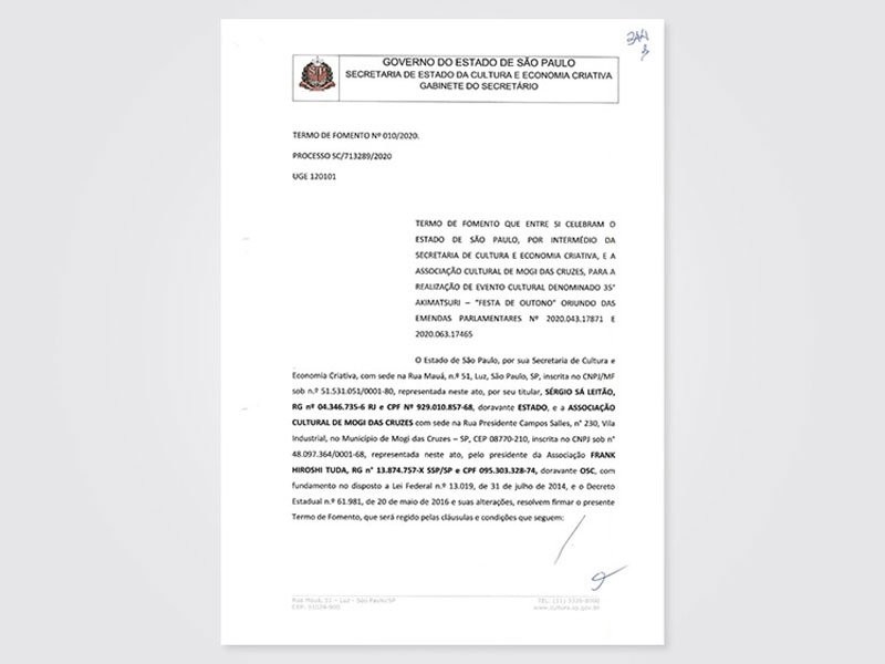 Termo de Fomento 2022